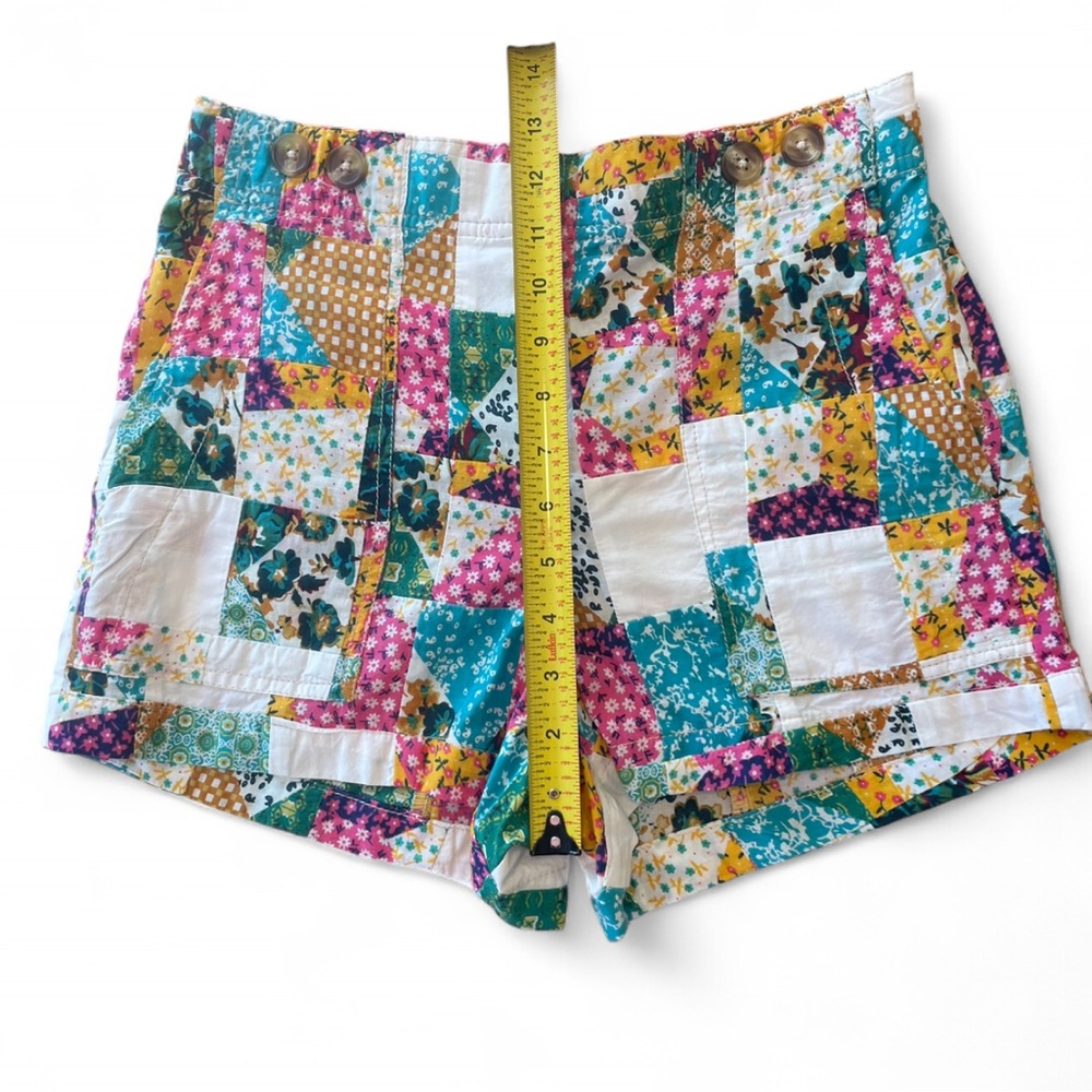 Pilcro Multicolor Patchwork High Waist Shorts - image 4
